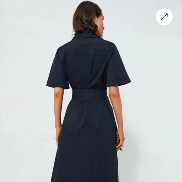 Navy Jaqueline Shirt Maxi Dress - Picture 3 of 10
